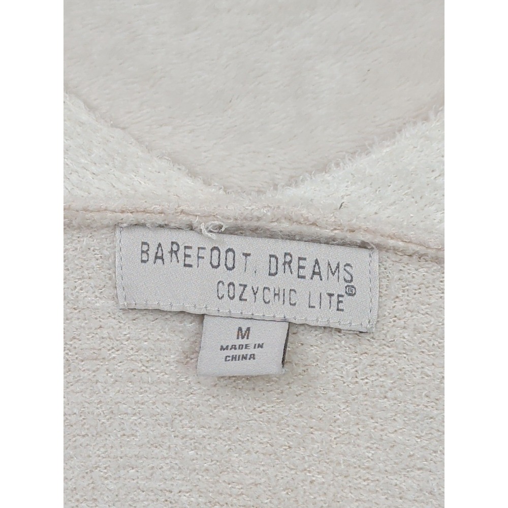 Barefoot Dreams CozyChic Lite Cardigan Womens M Cream White‎ Button Front Comfy - Picture 7 of 11